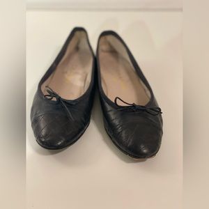 Vintage pre-loved black CHANEL Ballerina flats/slippers. EU Size 40.5
